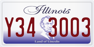 IL license plate Y343003