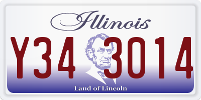 IL license plate Y343014