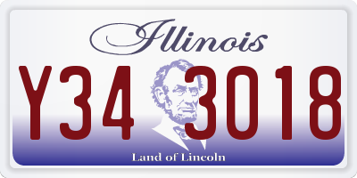 IL license plate Y343018