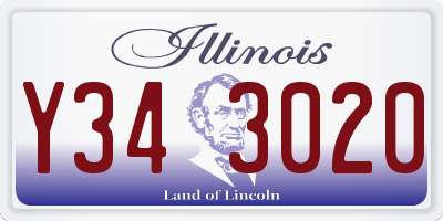 IL license plate Y343020