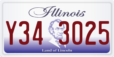 IL license plate Y343025