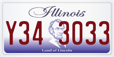 IL license plate Y343033