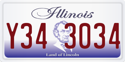 IL license plate Y343034