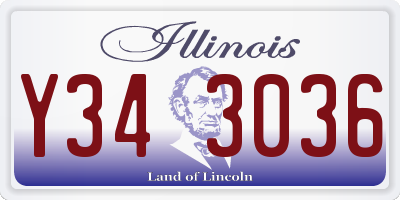 IL license plate Y343036