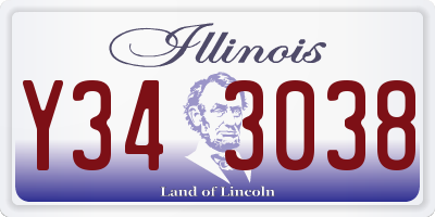 IL license plate Y343038