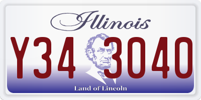 IL license plate Y343040