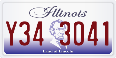 IL license plate Y343041