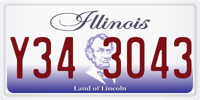 IL license plate Y343043