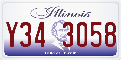IL license plate Y343058