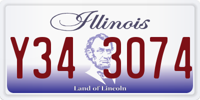 IL license plate Y343074
