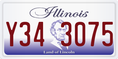 IL license plate Y343075
