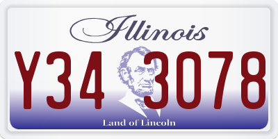 IL license plate Y343078