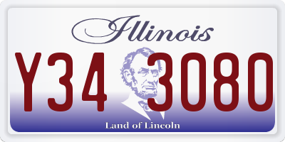 IL license plate Y343080