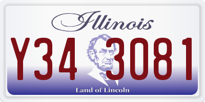 IL license plate Y343081