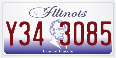 IL license plate Y343085