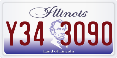 IL license plate Y343090