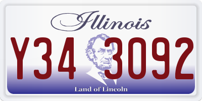 IL license plate Y343092