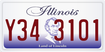 IL license plate Y343101