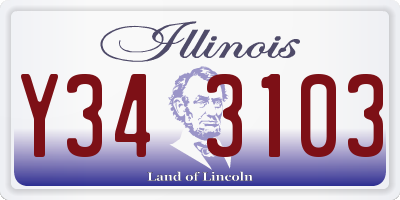 IL license plate Y343103
