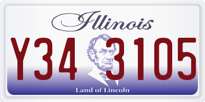 IL license plate Y343105