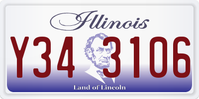 IL license plate Y343106