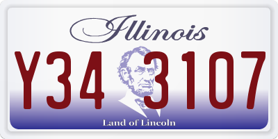 IL license plate Y343107