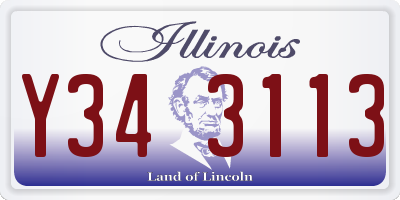 IL license plate Y343113