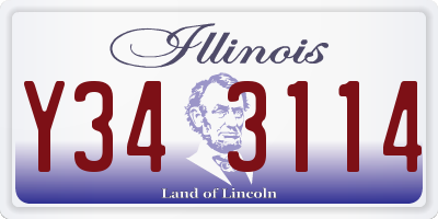 IL license plate Y343114
