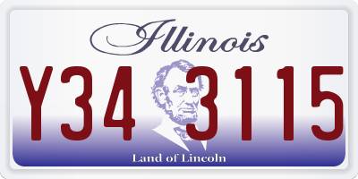 IL license plate Y343115