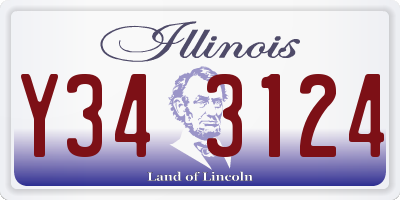 IL license plate Y343124
