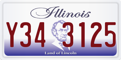 IL license plate Y343125
