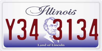 IL license plate Y343134