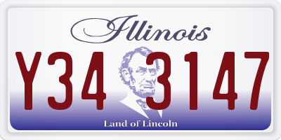 IL license plate Y343147