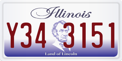 IL license plate Y343151