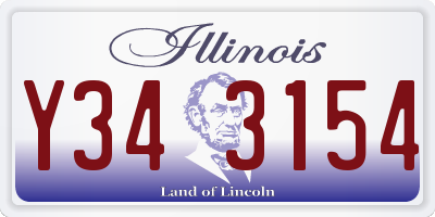 IL license plate Y343154