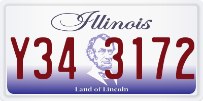 IL license plate Y343172