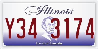 IL license plate Y343174