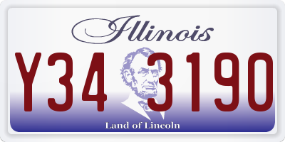 IL license plate Y343190