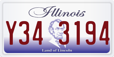 IL license plate Y343194
