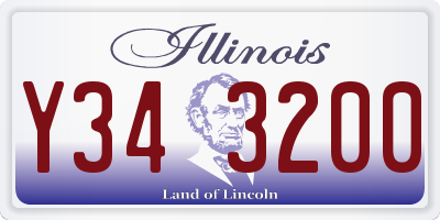 IL license plate Y343200
