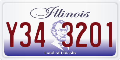 IL license plate Y343201