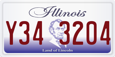 IL license plate Y343204