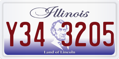 IL license plate Y343205