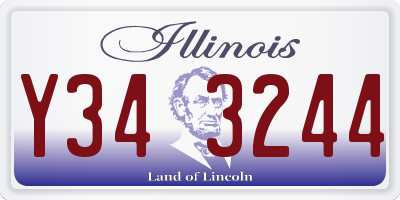 IL license plate Y343244