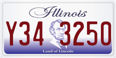 IL license plate Y343250