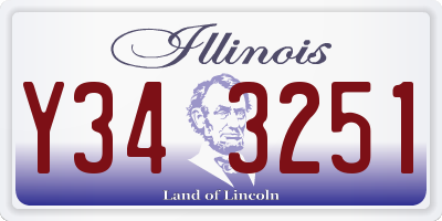 IL license plate Y343251