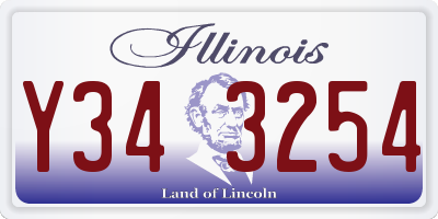 IL license plate Y343254