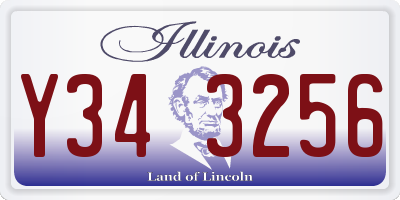 IL license plate Y343256