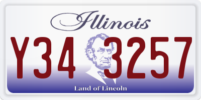 IL license plate Y343257