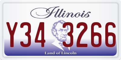 IL license plate Y343266